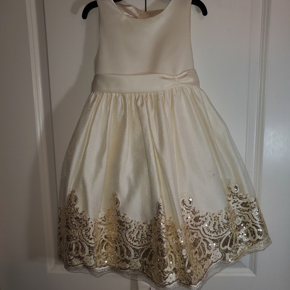 Sequin Embroidery A-Line Dress